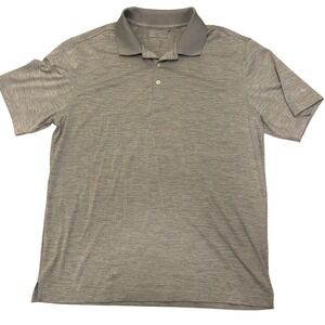 Walter‎ Hagen Golf Polo Shirt Mens L Gray Heather Moisture Wicking Athletic